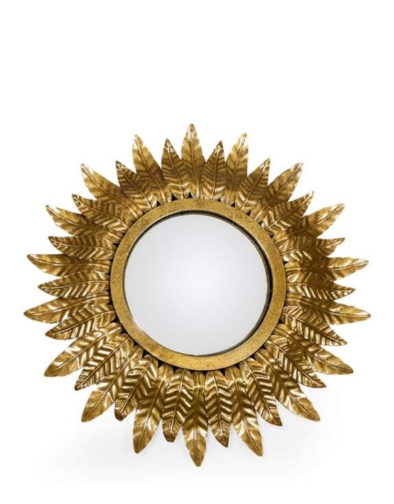 Small Gold Leaf Sun Mirror Studio Eleven